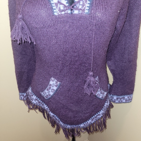 American south side, alpaca wool, purple sweater - Picture 3 of 7